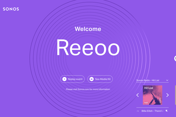 Sonos Press Event website preview